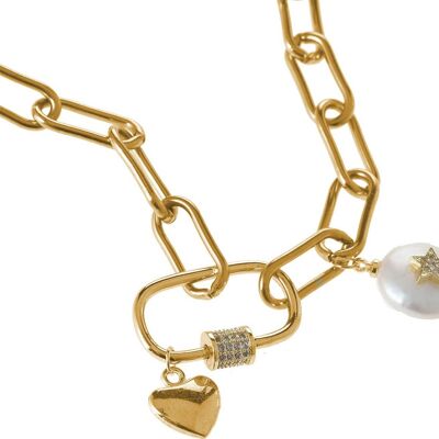 Collana Gemshine con pendente chiusura a cuore