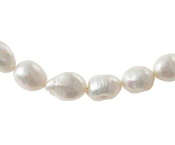 Collier Gemshine avec perles de culture blanches de haute qualité 1