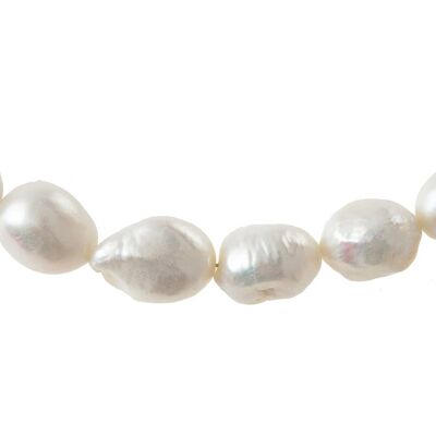 Gemshine necklace with white cultured pearls in high quality