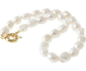 Collier Gemshine avec perles de culture blanches de haute qualité 2
