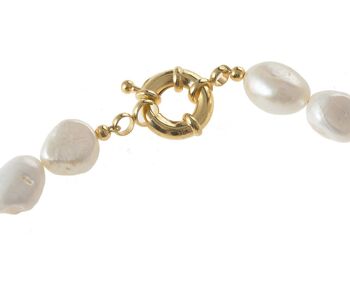 Collier Gemshine avec perles de culture blanches de haute qualité 3