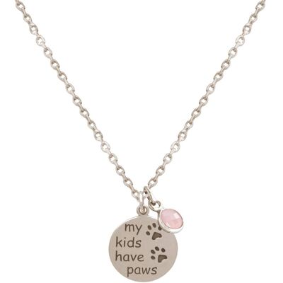 Gemshine - necklace - My Kids Have Paws: dog, cat paws