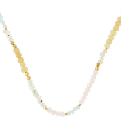 Gemshine Necklace PASTEL Choker with White Moonstones