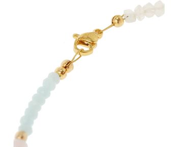 Collier Gemshine PASTEL Choker avec Pierres de Lune Blanches 2