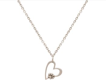 Collier Gemshine Paw on my Heart : chien, patte de chat 3