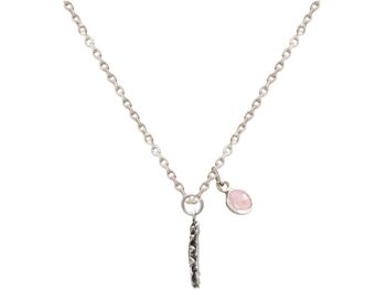 Collier Gemshine Pendentif Tournesol QUARTZ ROSE 925 1