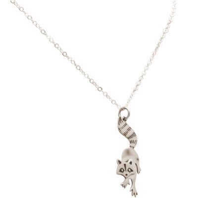 Gemshine necklace raccoon pendant 925 silver