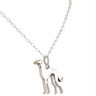Gemshine necklace greyhound pendant. 925 silver