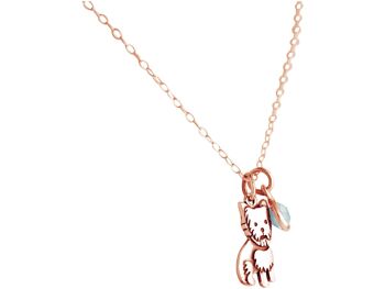 Collier Gemshine Chien Yorkshire Terrier avec Calcédoine 4