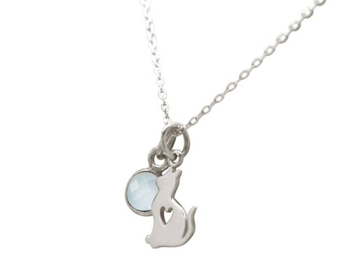 Gemshine Kätzchen Baby KATZE mit Chalcedon Anhänger.