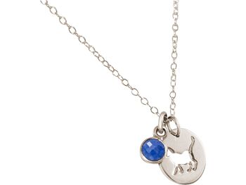 Gemshine Cat - pendentif avec pierre précieuse saphir bleu. 3