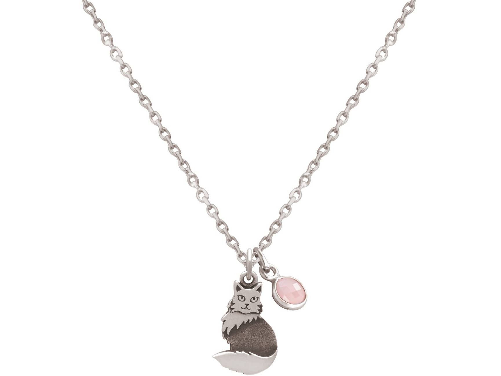 Gemshine - Katze oder Kater FLUFFY Anhänger in 925 Silber