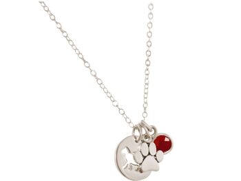 Pendentif patte de chat Gemshine avec pierre précieuse rubis 4