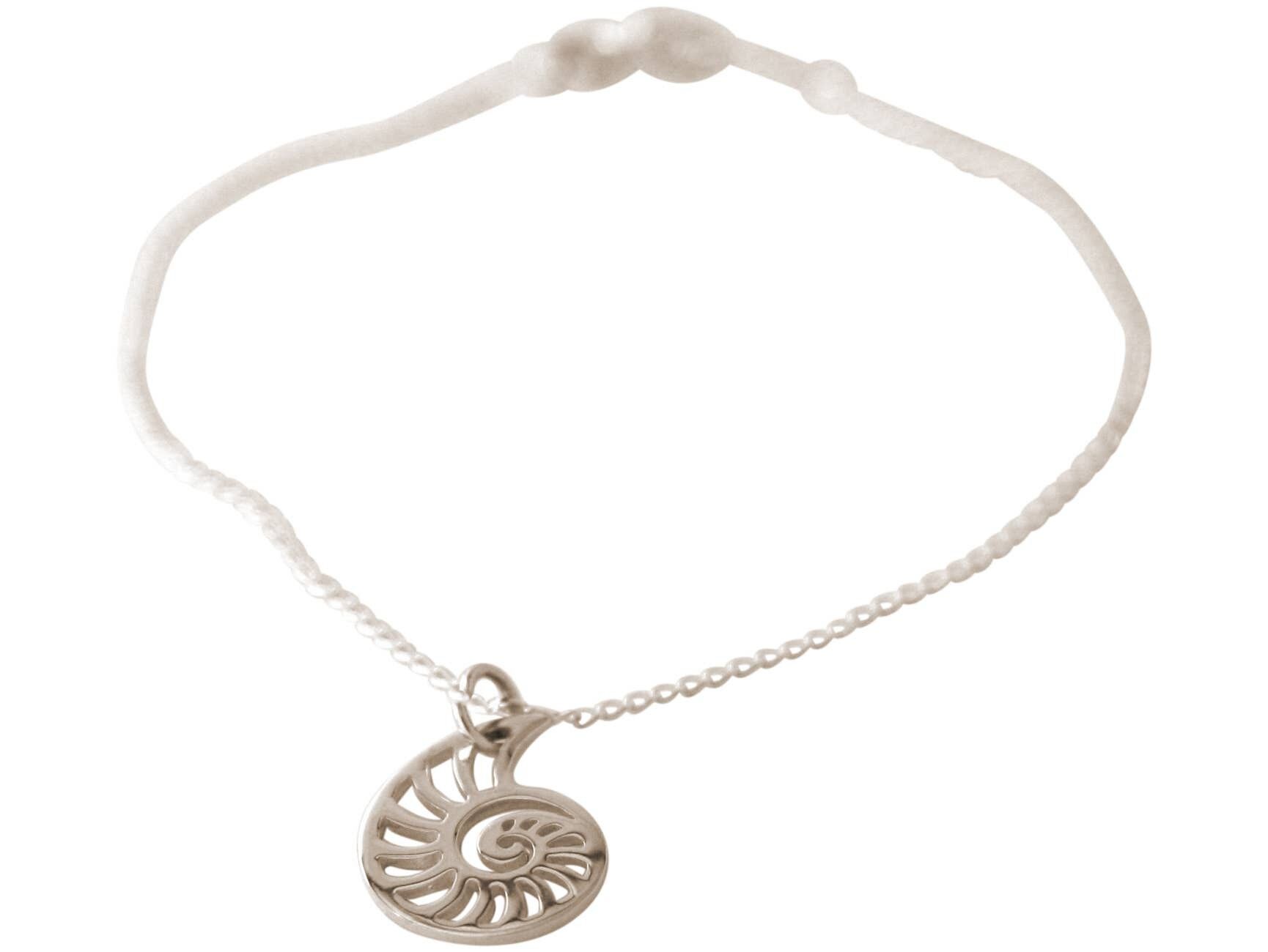 Bracciale marittimo Gemshine con conchiglia Nautilus