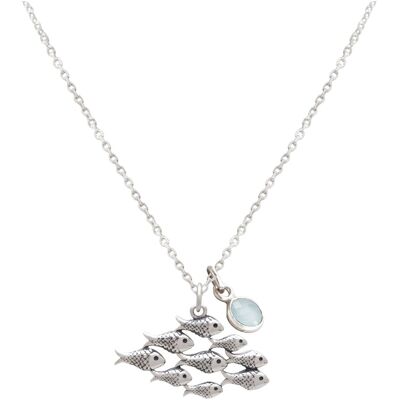 Gemshine Maritime Collana Mare: pesce, branco di pesci