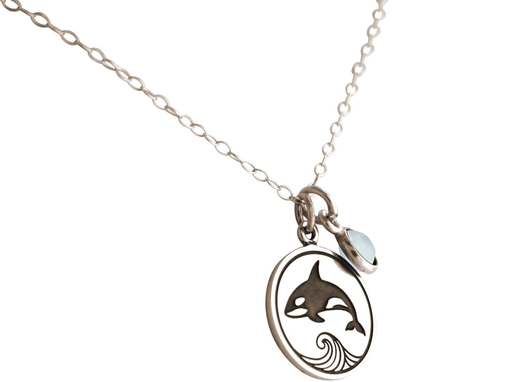 Gemshine Maritim Nautics Necklace + Orca Killer Whale