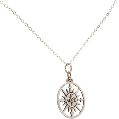 Gemshine Maritim Nautics Necklace with Compass Rose