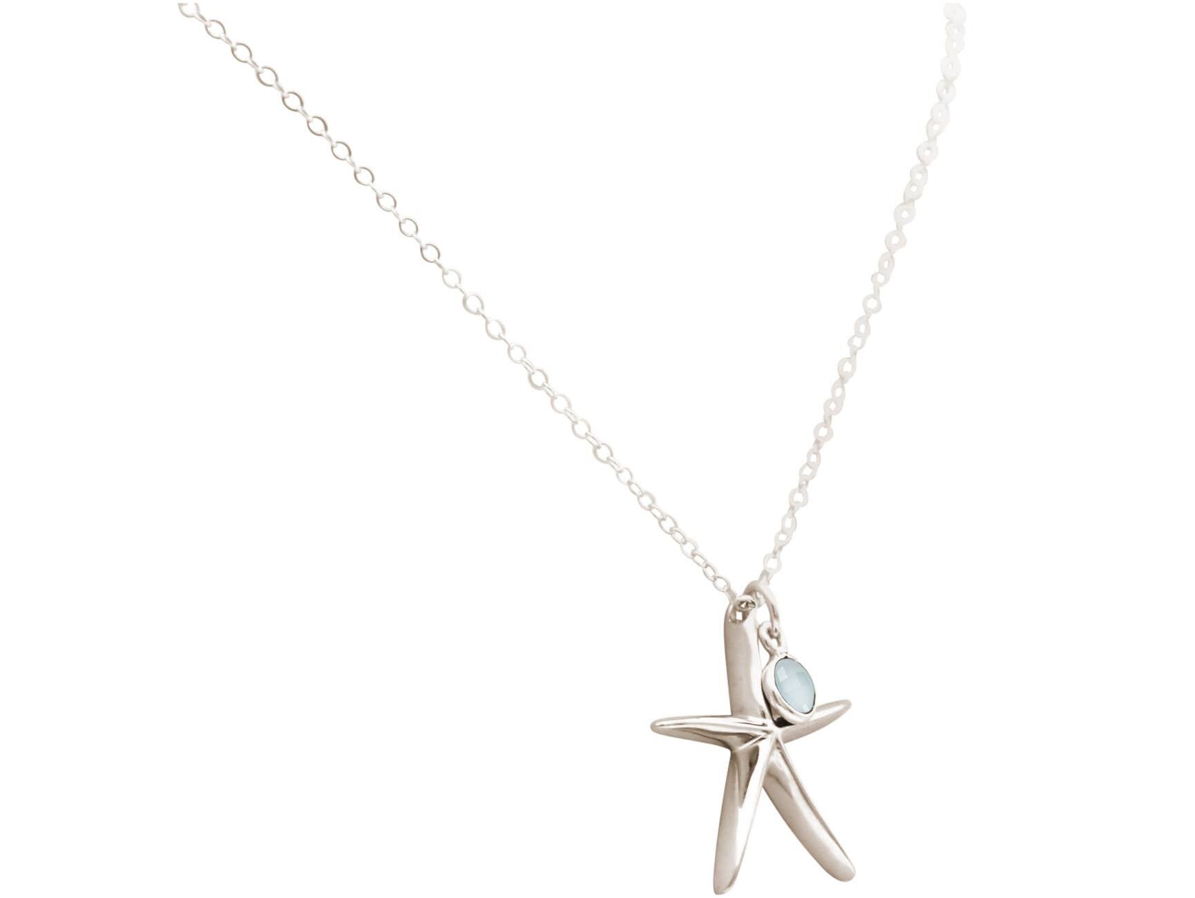 Gemshine Maritim Nautics Starfish necklace made of 925 silver