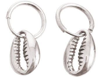 Gemshine Maritim Nautics Boucles d'oreilles Hoop Cauri Shell 1