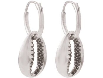 Gemshine Maritim Nautics Boucles d'oreilles Hoop Cauri Shell 4