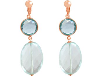 Gemshine - boucles d'oreilles clip avec quartz aigue-marine bleu clair 4