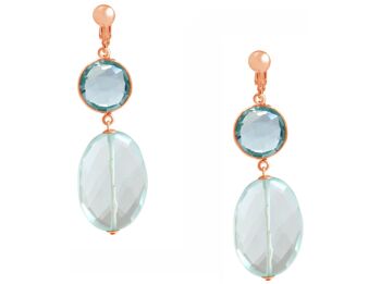 Gemshine - boucles d'oreilles clip avec quartz aigue-marine bleu clair 3