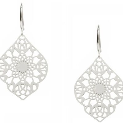 Gemshine earrings with mandala bohemian teardrop pendant