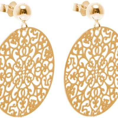Gemshine earrings with round mandala circle pendants