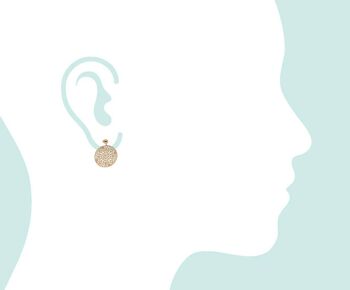Boucles d'oreilles Gemshine avec pendentifs cercle mandala rond 3