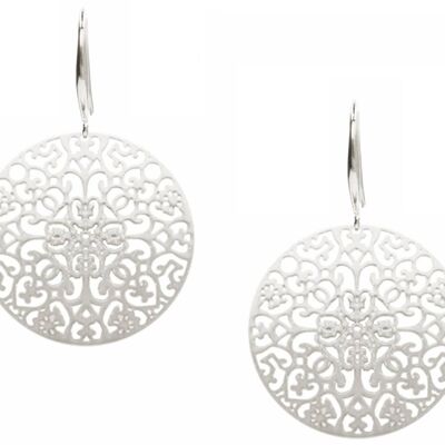 Gemshine - earrings with round mandala circle pendants