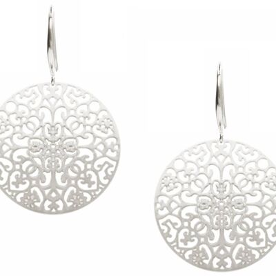 Gemshine - boucles d'oreilles avec pendentifs cercle mandala rond