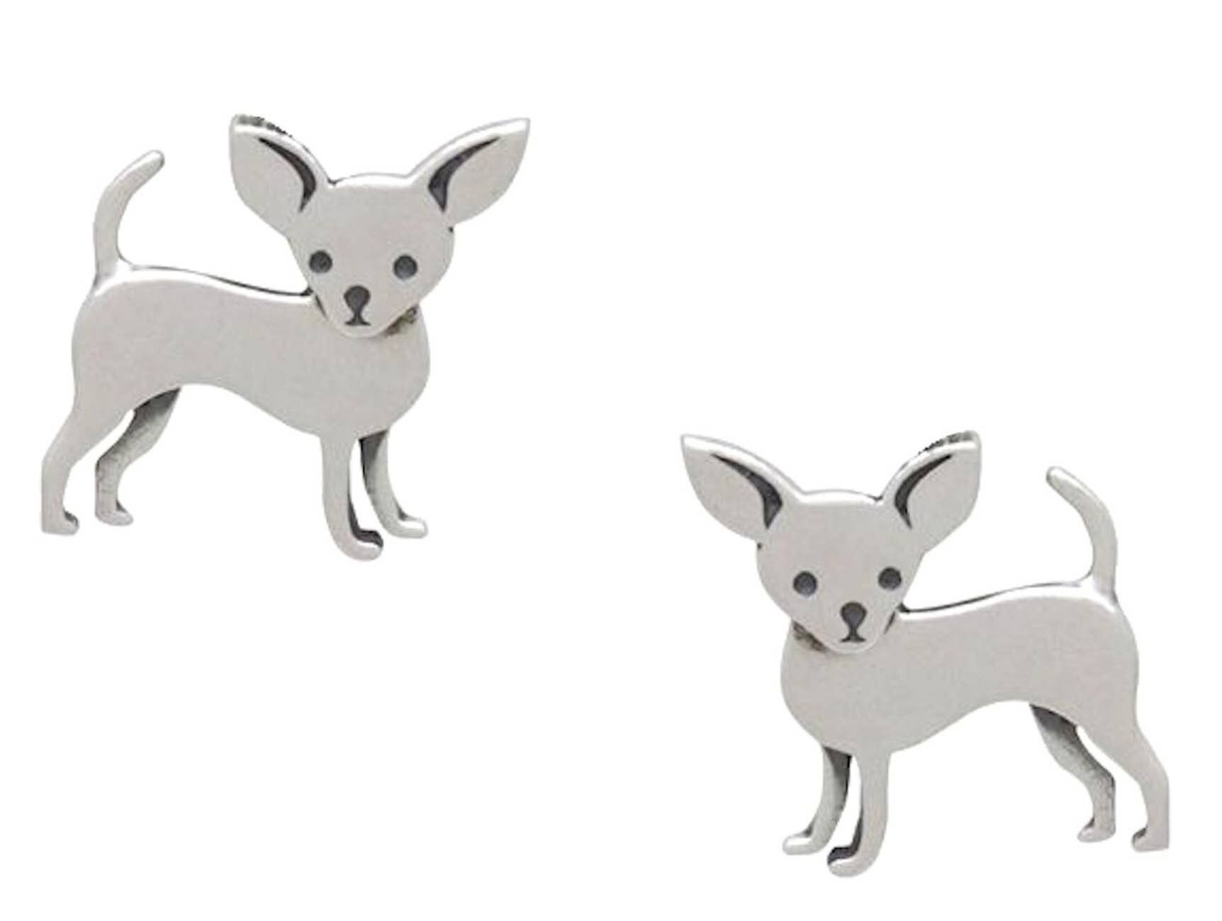 Gemshine Earrings CHIHUAHUA DOG, Best Friend Stud Earrings