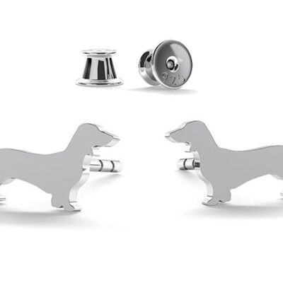 Boucles d'oreilles Gemshine TECKEL, chien DACHSEL, animal de compagnie