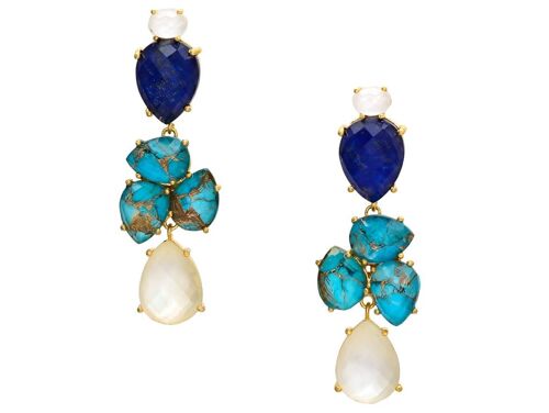 Gemshine Ohrringe DEEP BLUE mit blauen Lapis Lazuli