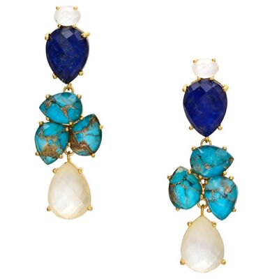 Gemshine earrings DEEP BLUE with blue lapis lazuli