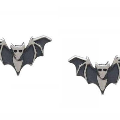 Pendientes Gemshine Bat 3-D Batman Studs en 925