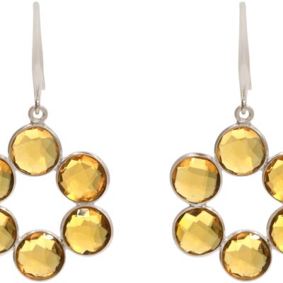 Gemshine earrings golden yellow citrine earrings in 925 silver