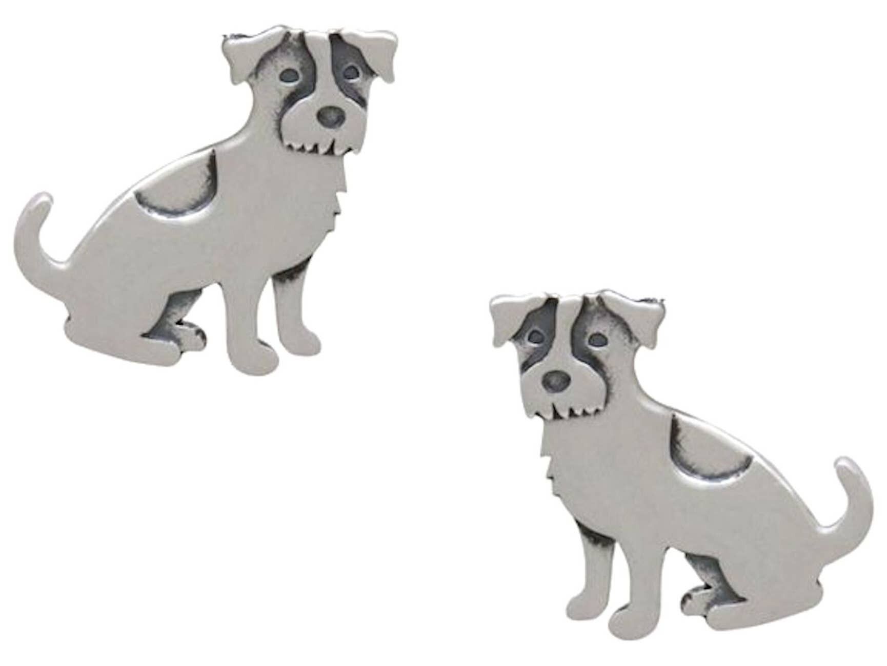Gemshine Earrings JACK RUSSELL TERRIER DOG Stud Earrings