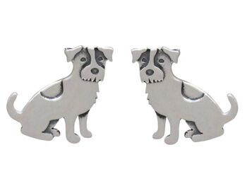 Boucles d'oreilles Gemshine CHIEN TERRIER JACK RUSSELL Boucles d'oreilles tiges 3