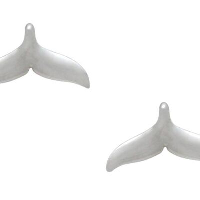 Boucles d'oreilles Gemshine Maritim Nautics Clous d'oreilles avec queue de baleine.