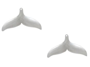 Boucles d'oreilles Gemshine Maritim Nautics Clous d'oreilles avec queue de baleine. 1