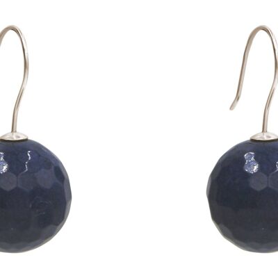 Gemshine Earrings with 3-D Blue Lapis Lazuli Gemstone