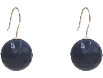 Boucles d'oreilles Gemshine avec pierre précieuse de lapis-lazuli bleu 3D 1