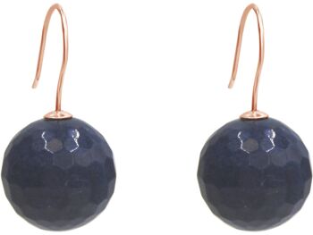 Boucles d'oreilles Gemshine avec pierre précieuse de lapis-lazuli bleu 3D 4