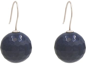 Boucles d'oreilles Gemshine avec pierre précieuse de lapis-lazuli bleu 3D 2
