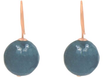 Boucles d'oreilles Gemshine avec pierre précieuse de calcédoine bleu denim 3D 4