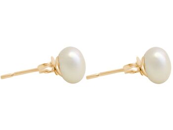 Boucles d'oreilles Gemshine avec perles de culture blanches de 7 mm en argent 925 4