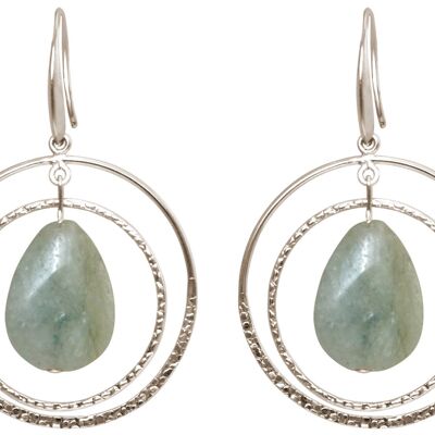 Gemshine earrings with aquamarine gemstone drops. earrings