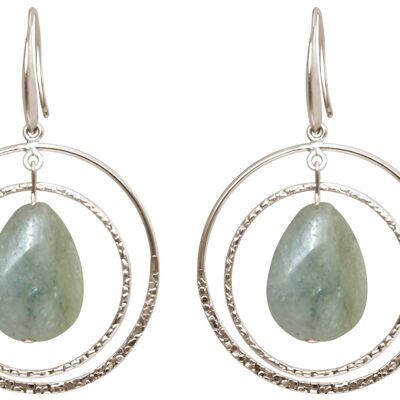 Gemshine earrings with aquamarine gemstone drops. earrings