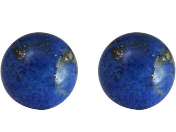 Boucles d'oreilles Gemshine avec des pierres précieuses de Lapis Lazuli bleu en 925 2